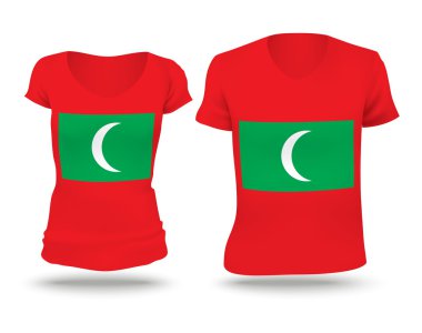 Flag shirt design of Maldives