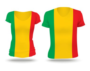Flag shirt design of Mali