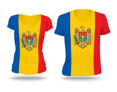 Flag shirt design of Moldova