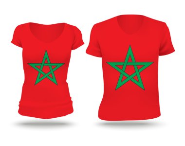 Flag shirt design of Morocco