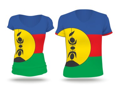 Flag shirt design of New Caledonia