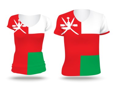 Flag shirt design of Oman