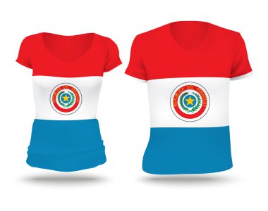 Flag shirt design of Paraguay