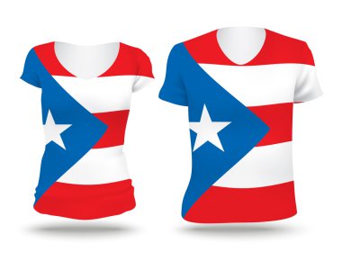 Flag shirt design of Puerto Rico