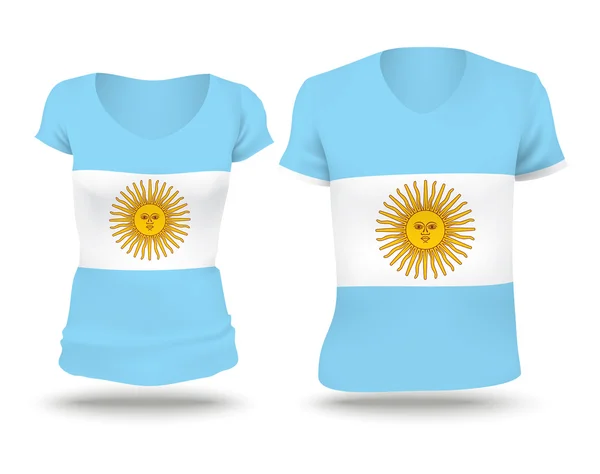 Flag shirt design of Argentina — Stok Vektör