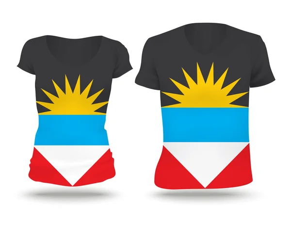 Flag shirt design of Antigua and Barbuda — Stockvector