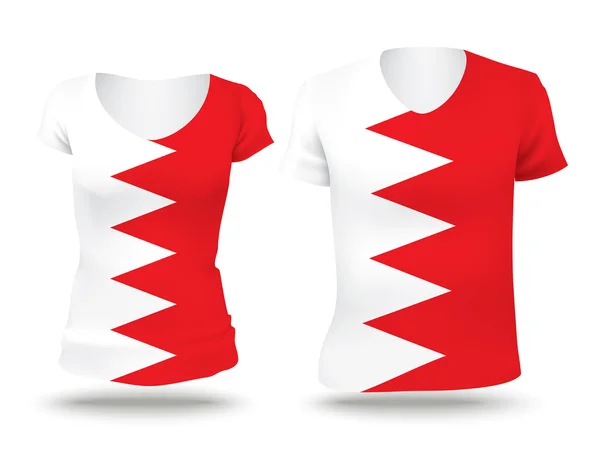 Flag shirt design of Bahrain — 스톡 벡터