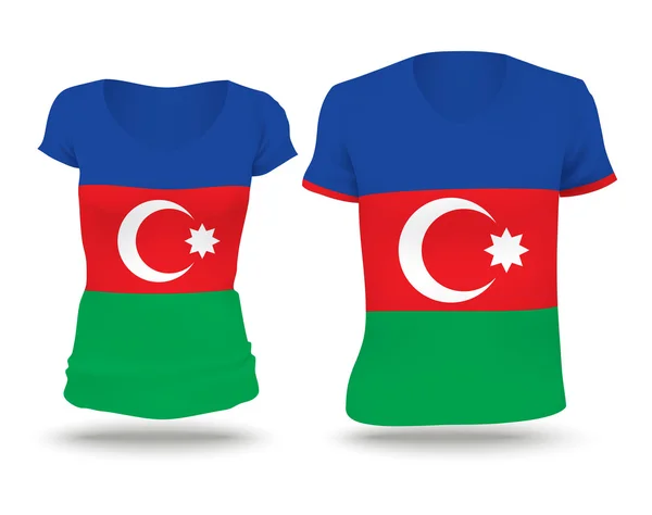 Flag shirt design of Azerbaijan — 스톡 벡터