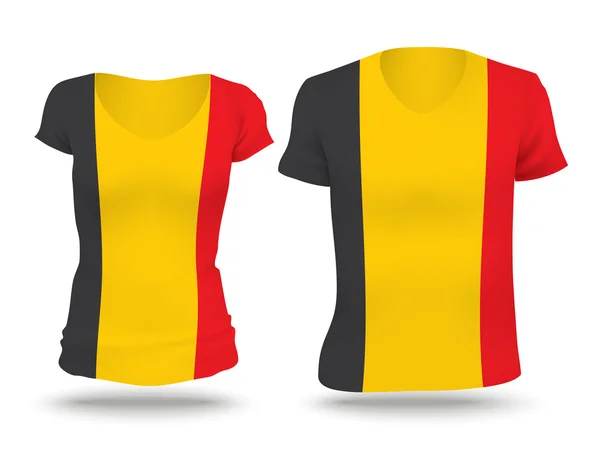 Flag shirt design of Belgium — Stock vektor