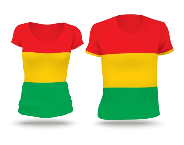 Flag shirt design of Bolivia — 图库矢量图片