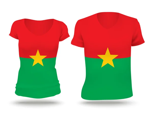 Flag shirt design of Burkina Faso — Stockvector