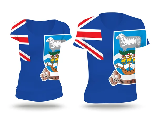 Flag shirt design of Falkland Islands — Wektor stockowy