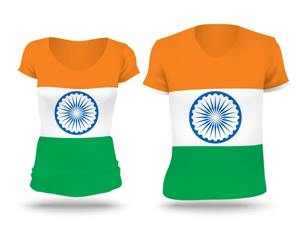 Flag shirt design of India — 스톡 벡터