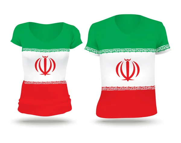 Flag skjorte design af Iran – Stock-vektor