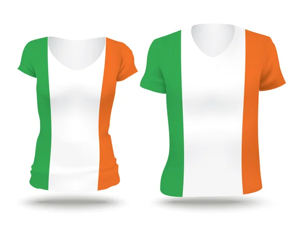 Bandeira camisa design da Irlanda — Vetor de Stock