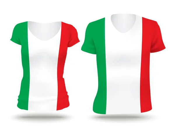 Flag shirt design of Italy — ストックベクタ