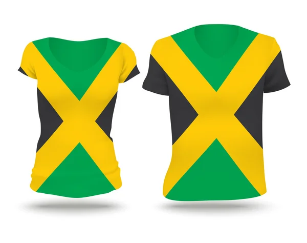 Bandiera disegno camicia della Giamaica — Vettoriale Stock