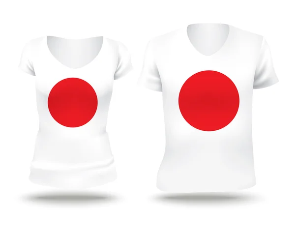 Flag shirt design of Japan — Stok Vektör
