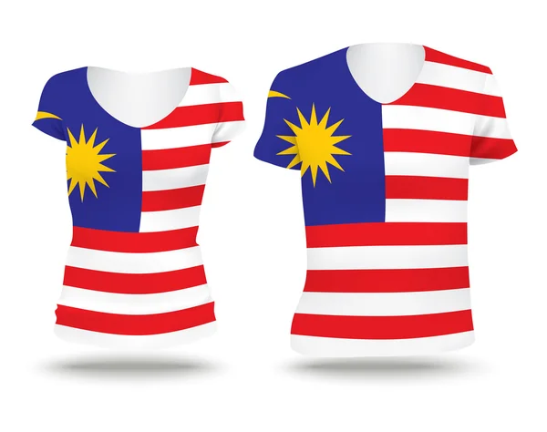 Flag shirt design of Malaysia — Stockvector