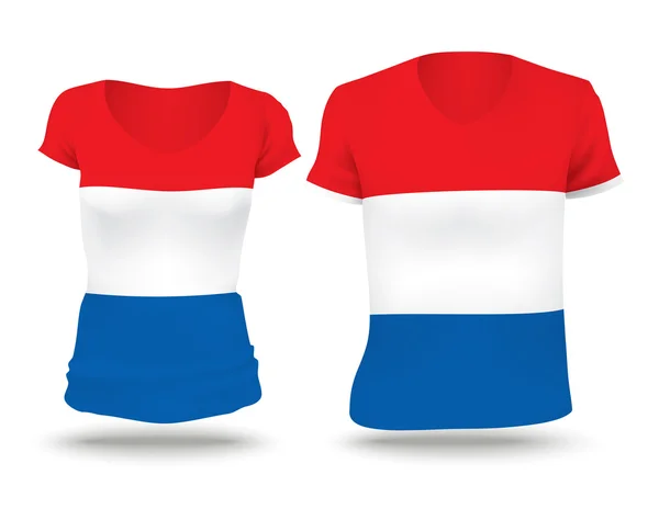 Diseño de camisa bandera de Países Bajos — Archivo Imágenes Vectoriales