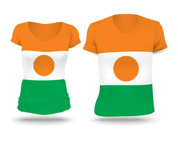Bandiera disegno camicia del Niger — Vettoriale Stock
