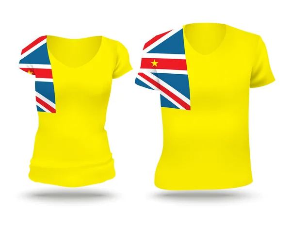 Flag shirt design of Niue — Stockvector