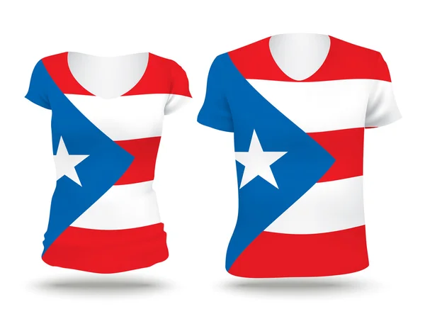 Flag shirt design of Puerto Rico — Stockový vektor