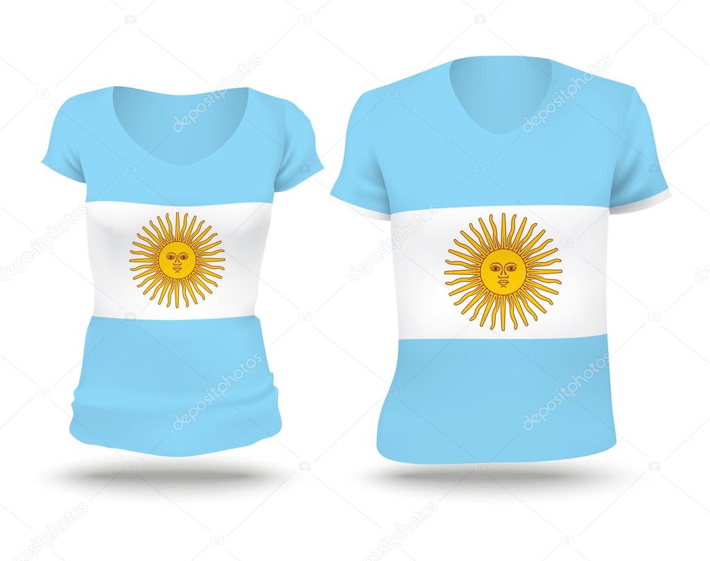 Flag shirt design of Argentina