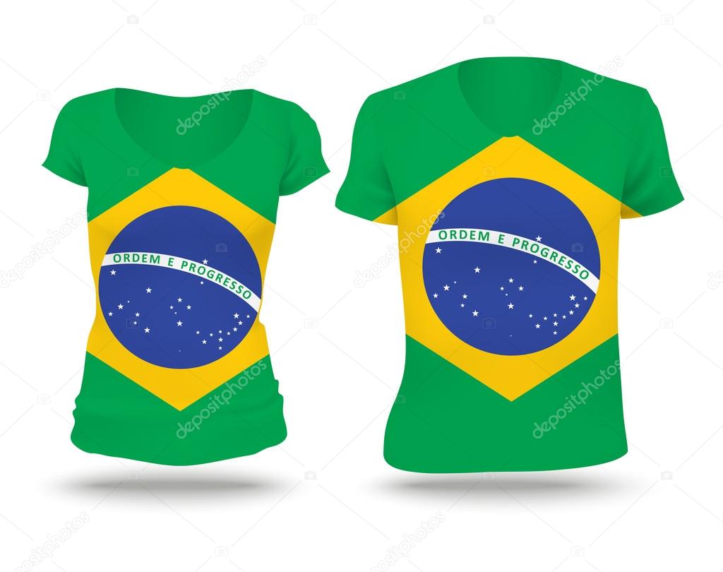 Flag shirt design of Brazil