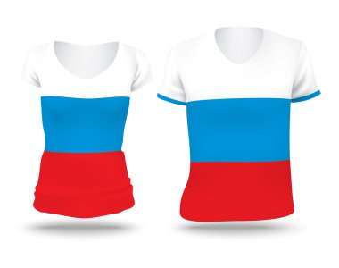 Flag shirt design of Russia