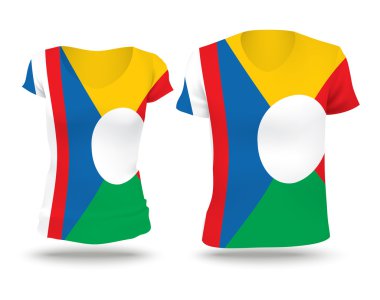 Flag shirt design of Reunion