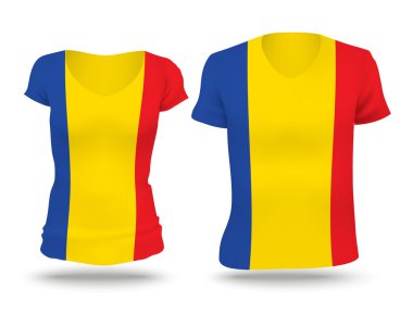 Flag shirt design of Romania