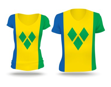 Flag shirt design of Saint Vincent and the Grenadines
