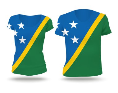 Flag shirt design of Solomon Islands