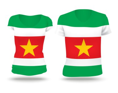 Flag shirt design of Suriname