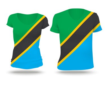 Flag shirt design of Tanzania