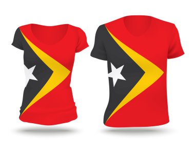 Flag shirt design of Timor-Leste
