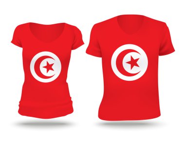 Flag shirt design of Tunisia