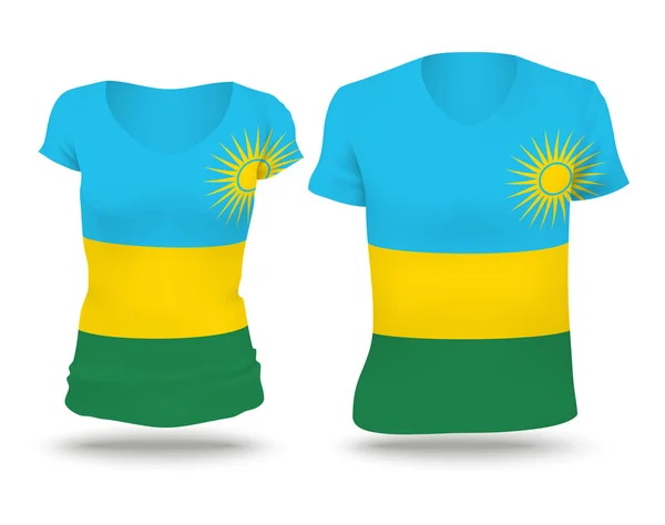 Flag shirt design of Rwanda — Stock vektor