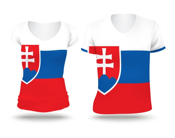 Flag shirt design of Slovakia — 图库矢量图片