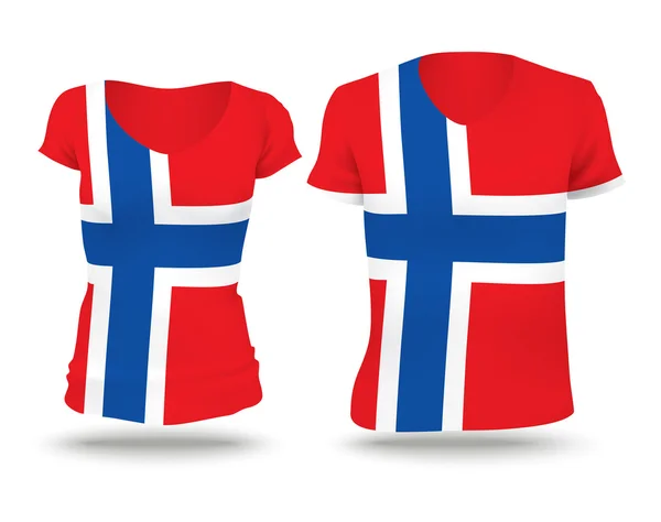 Projeto da camisa da bandeira de Svalbard — Vetor de Stock