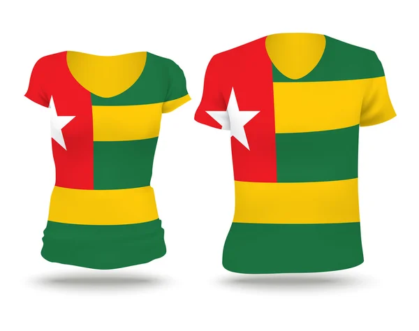 Flag shirt design of Togo — Stock vektor