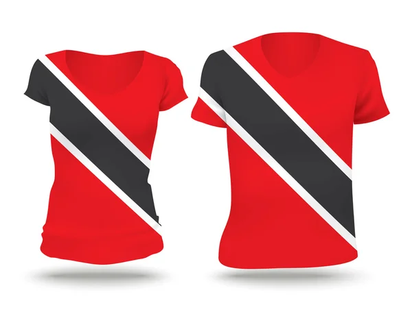 Diseño de camisa de bandera de Trinidad y Tobago — Archivo Imágenes Vectoriales