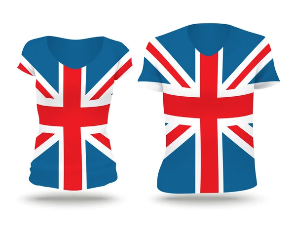 Desenho de camisa bandeira do Reino Unido — Vetor de Stock