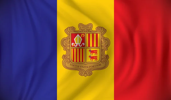 Bandera de Andorra — Vector de stock