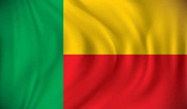 Bandera de Benin — Vector de stock