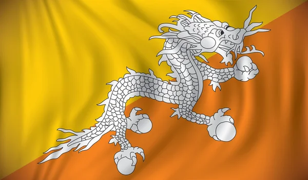 Flagge von bhutan — Stockvektor