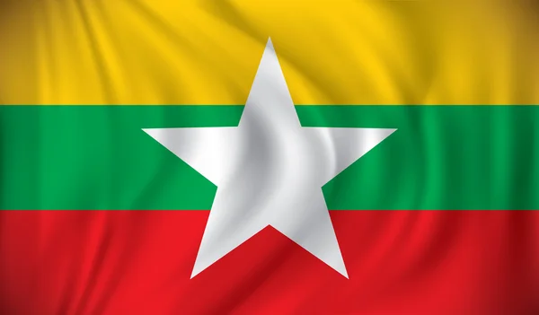 Bandeira da Birmânia — Vetor de Stock