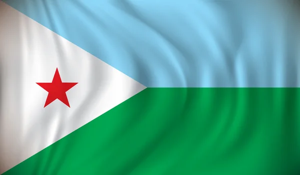 Bandera de djibouti — Vector de stock