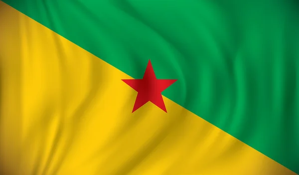 Francia Guyana lobogója — Stock Vector